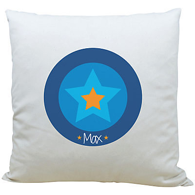 A Piece Of Personalised Star Cushion, Blue A Piece Of Personalised Star Cushion, Blue